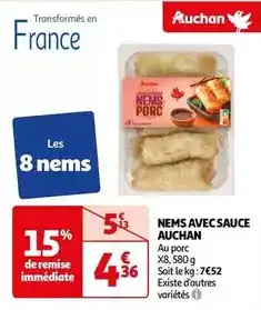 Auchan Auchan - nems avec sauce offre