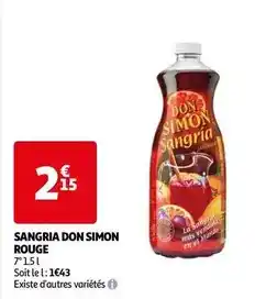 Auchan Don simon - sangria rouge offre