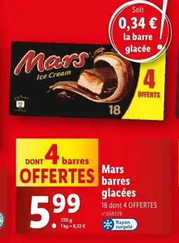 Lidl Mars barres glacées offre