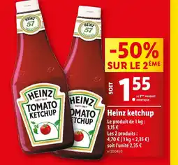 Lidl Heinz ketchup offre