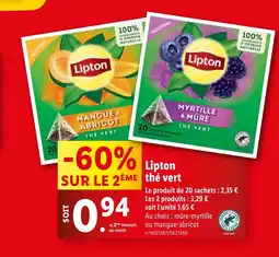 Lidl Lipton THE VERT offre