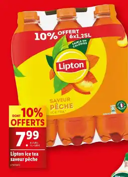 Lidl Lipton ice tea saveur pêche offre