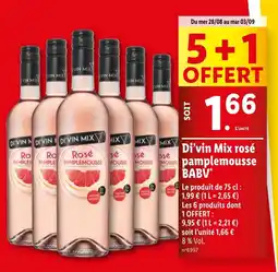 Lidl Di'vin Mix rosé pamplemousse BABV* offre
