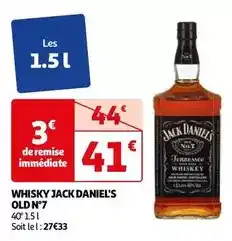 Auchan Jack daniel's - whisky old n°7 offre