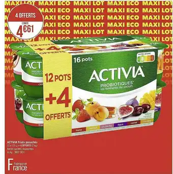 Casino Supermarchés Activia Fruits Panachés offre