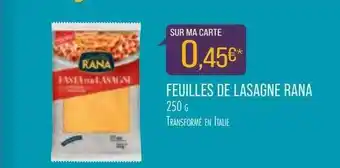 Match Feuilles De Lasagne Rana offre