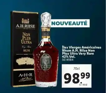 îles Vierges Américaines Rhum A.h. Riise Non Plus Ultra Very Rare 42% Vol.
