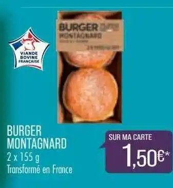 Match Burger Montagnard offre