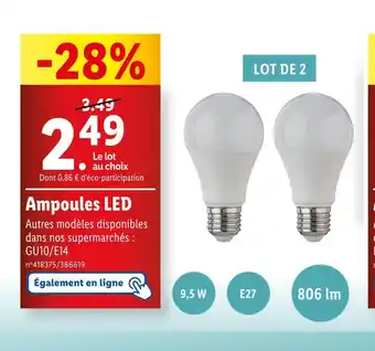 Lidl LIVARNO home Ampoules LED offre