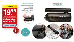 Lidl Mini aspirateur à main sans fil offre