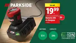 Lidl PARKSIDE Batterie 2Ah et chargeur offre