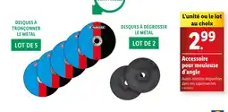 Lidl PARKSIDE Accessoire pour meuleuse d’angle offre