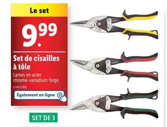 Lidl PARKSIDE Set de cisailles à tôle offre