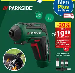 Lidl PARKSIDE Set de visseuse sans fil avec accessoires BBQ offre