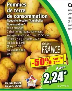 Norma Pommes de terre de consommation offre