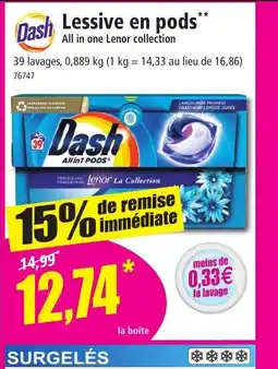 Norma DASH Lessive en pods offre