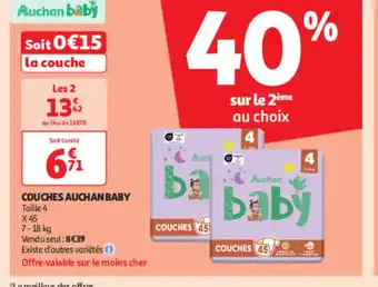 Auchan Couches auchan baby offre