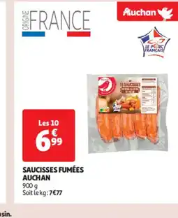 Auchan Saucisses fumées auchan offre