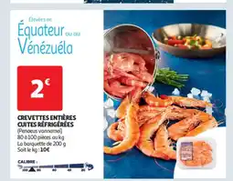 Auchan Crevettes entières cuites réfrigérées offre