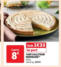 Auchan Tarte au citron meringuée offre