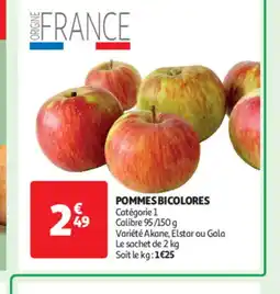 Auchan Pommes bicolores offre