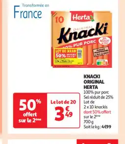 Auchan Knacki original herta offre