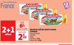 Auchan bûche de chèvre sainte-maure SOIGNON offre