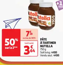 Auchan Pâte à tartiner NUTELLA offre
