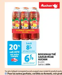 Auchan Boisson au thé saveur pêche auchan offre