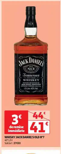 Auchan Whisky JACK DANIEL'S old n°7 offre