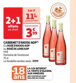 Auchan Cabernet d'anjou aop ou rosé d'anjou aop offre