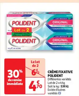 Auchan Crème fixative polident offre