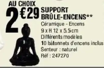La Foir'Fouille Support brûle-encens offre