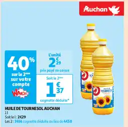 Auchan Huile de tournesol auchan offre