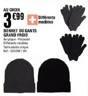 La Foir'Fouille Bonnet ou gants grand froid offre