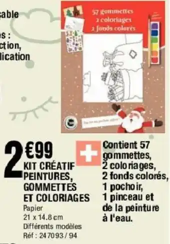 Kit créatif peintures, gommettes et coloriages