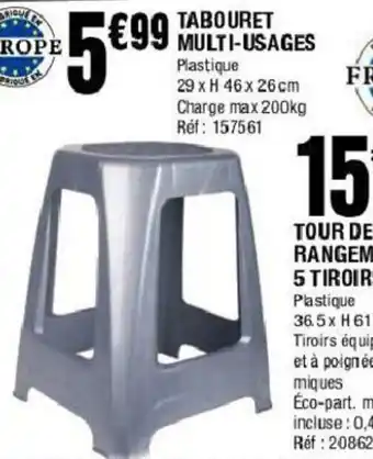 La Foir'Fouille Tabouret multi-usages offre