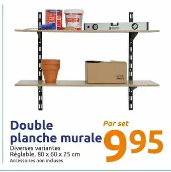 Action Double planche murale offre