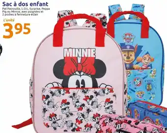 Action Sac a dos enfant offre