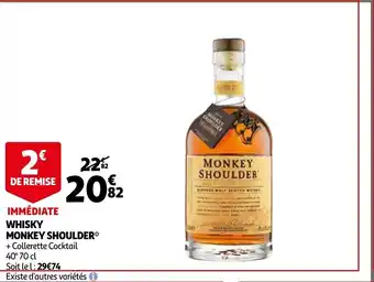 Auchan Whisky monkey shoulder offre