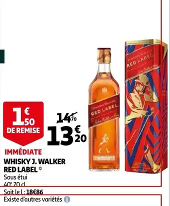 Auchan Whisky j. walker red label offre