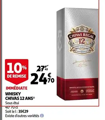 Auchan Whisky chivas 12 ans offre