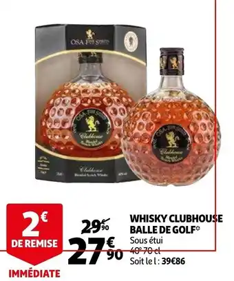 Auchan Whisky clubhouse balle de golf offre