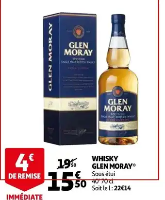 Auchan Whisky glen moray offre