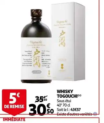 Auchan Whisky togouchi offre