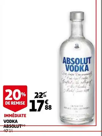 Auchan Vodka absolut offre
