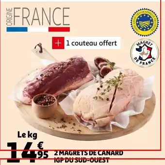 Auchan 2 Magrest de canard IGP du sud-ouest offre