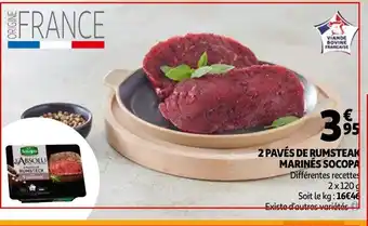 Auchan 2 Pavés de rumsteak marinés socopa offre