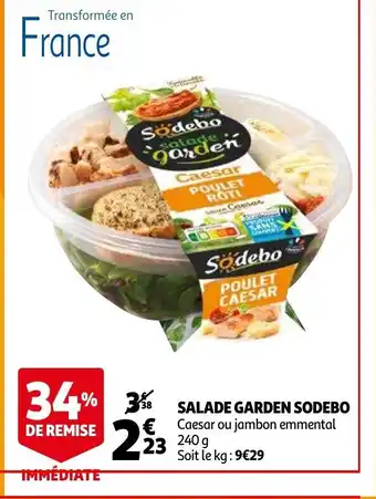 Auchan Salade garden sodebo offre