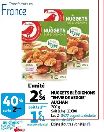 Auchan Nuggets blé oignons offre
